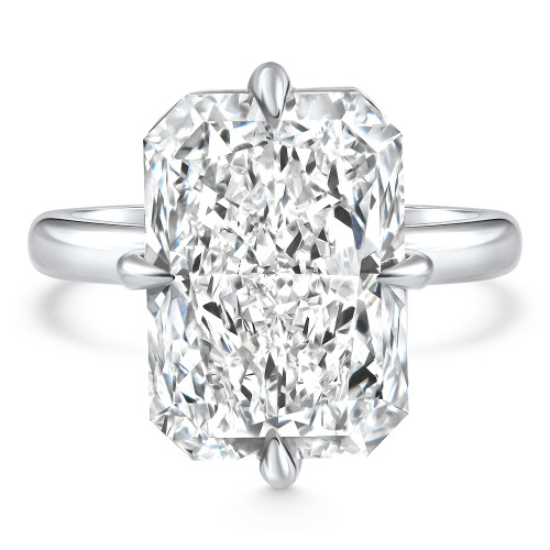 Certified 11Ct Radiant Diamond Solitaire Engagement Ring 14k Gold/Pt Lab Grown (F-G, VS)