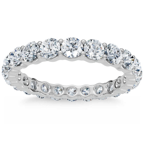 2ct Prong Diamond Eternity Ring 14K White Gold (G-H, I1)