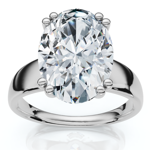 Certified 4Ct Oval Diamond Solitaire Engagement Ring Lab Grown (G-H, VS)