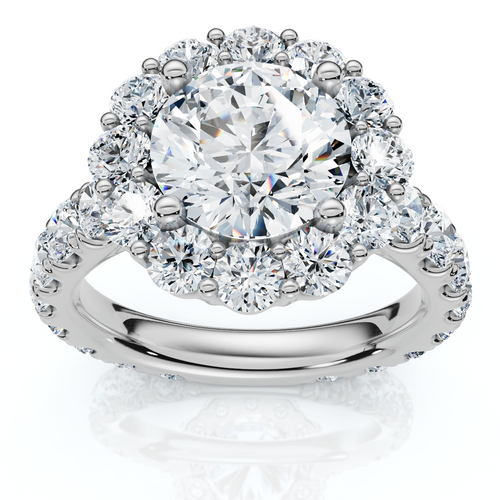 Certified 4 1/4Ct Diane Diamond Engagement Ring 14k Gold or Platinum Lab Grown (E-F, VS)