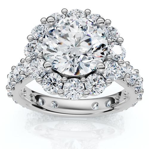 Certified 4 1/2Ct Diane Diamond Engagement Ring 14k Gold or Platinum Lab Grown (E-F, VS)