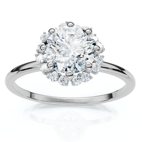 7/8Ct TW Sapling Diamond Engagement Ring 14k Gold or Platinum Lab Grown EF/VS (E-F, VS)