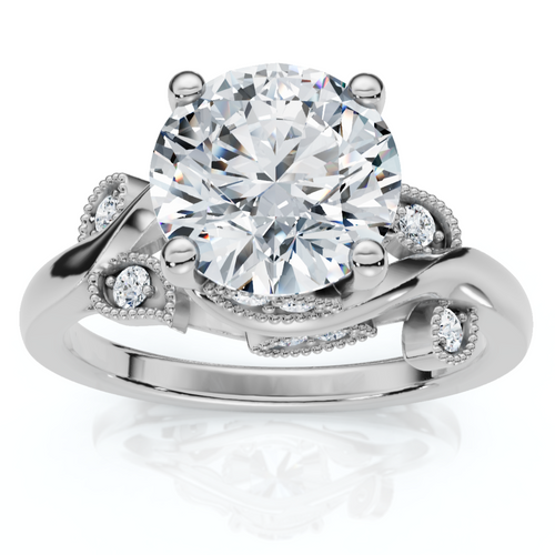 1 3/4Ct Rose Diamond Engagement Ring 14k Gold or Platinum Lab Grown (E-F, VS)