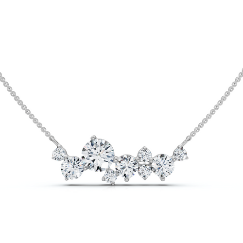 1Ct Diamond Constellation Pendant Lab Grown Necklace 18" Chain (E-F, VS)