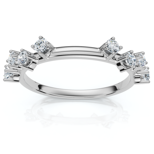 1/4Ct Diamond Guard Band 14k Gold or Platinum Lab Grown (E-F, VS)