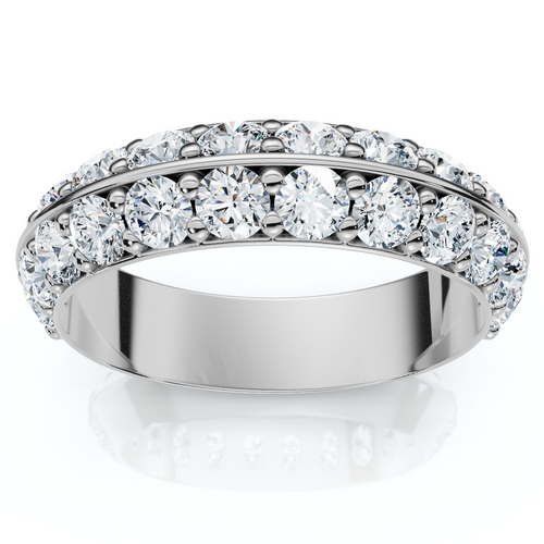 1 1/3Ct Diamond Wedding Band 14k Gold or Platinum Lab Grown (F-G, VS)