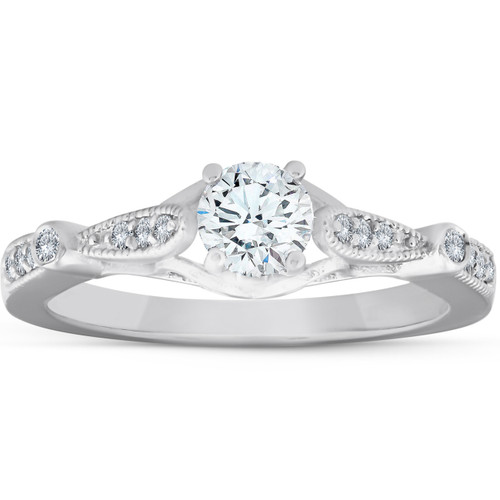 5/8ct Diamond Vintage Engagement Ring 950 Platinum (G-H, VS)