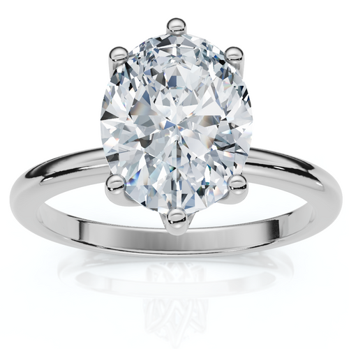 Certified 1 1/2Ct Lotus Solitaire Diamond Engagement Ring 14k Gold Lab Grown (E-F, VS)