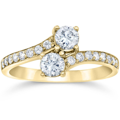 1 Carat Forever Us 2 Stone Diamond Ring 10K Yellow Gold (H-I, I1)