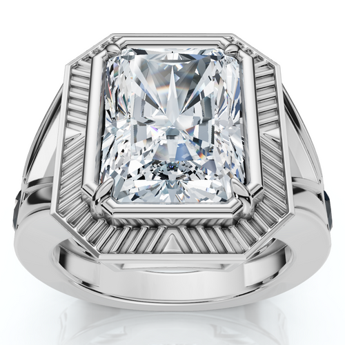 Certified 5 1/2Ct Elongated Radiant Cut Engagement Ring 14k Gold Lab Grown (F-G, VS)