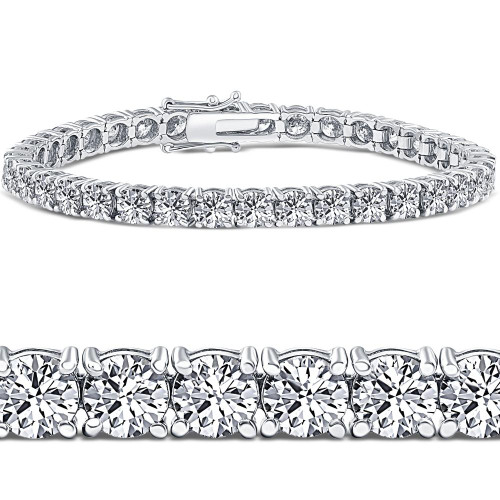 10 Ct Round Diamond 6.5" Tennis Bracelet 14K White Gold (F-G, VS)