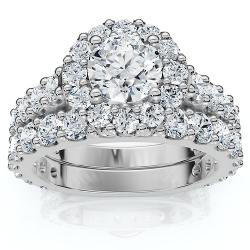 2Ct Diamond Engagement Wedding Engagement Ring Set 10k Gold Lab Grown (E-F, VS)