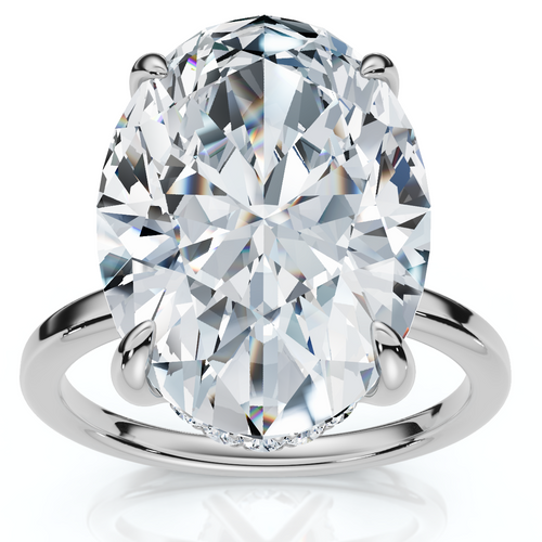 Certified 5.08CT Oval Diamond Hidden Halo Engagement Ring 14k Gold Lab Grown (F-G, VS)