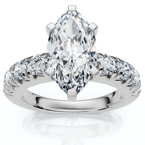 Certified 2.80Ct Marquise Diamond Engagement Ring Gold Lab Grown (F-G, VS)