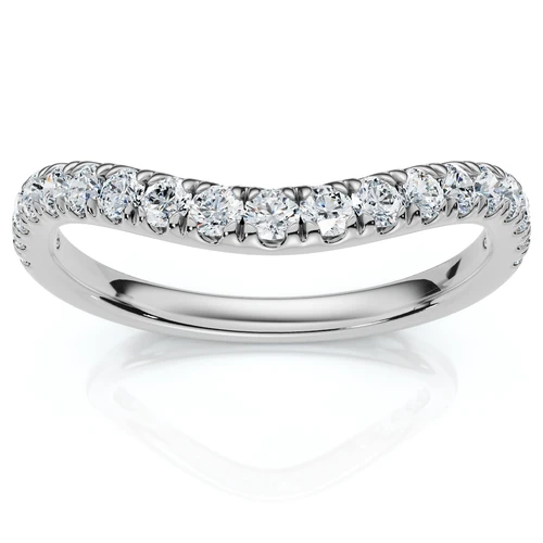 .30Ct Curved Diamond Wedding Anniversary Ring 14k Gold or Platinum Lab Grown (F-G, VS)