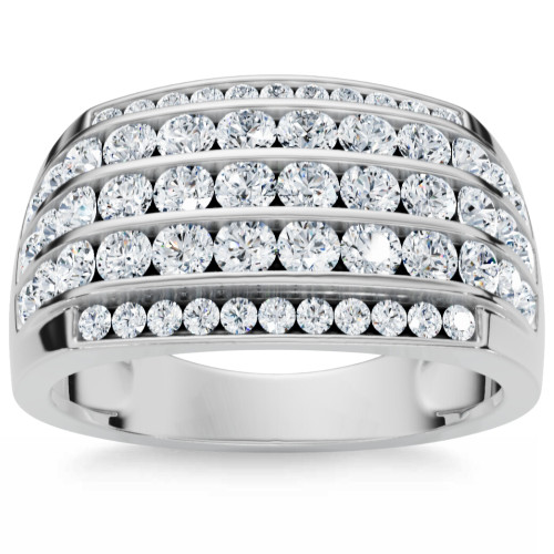 2Ct Men's Diamond Ring in 14k Gold Lab Grown (F-G, VS2-SI1)