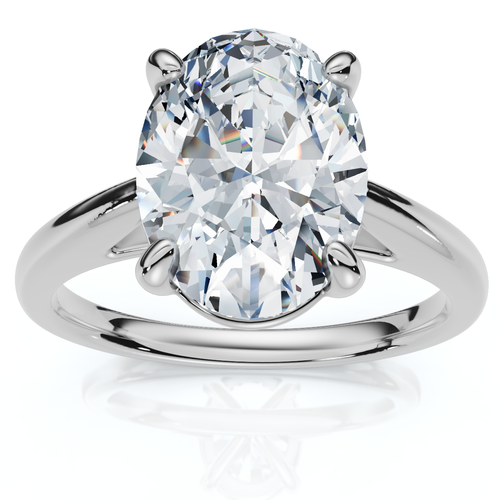Certified 2Ct Oval Solitaire Ashley Diamond Engagement Ring 14k Gold Lab Grown (F-G, VS)