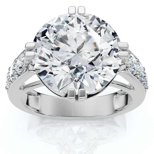 Certified 4 1/2Ct Bauer Diamond Engagement Ring 14k Gold Lab Grown (F-G, VS)