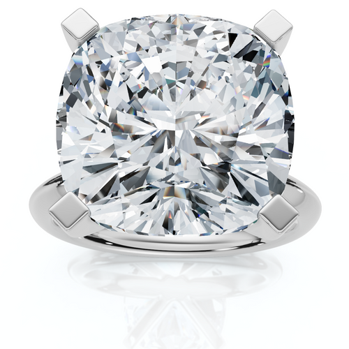 Certified 7Ct Cushion Diamond Engagement Ring 14k Gold Lab Grown (F-G, VS2-SI1)