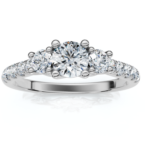 3/4ct Elira Three Stone Diamond Ring 10K Gold Lab Grown (E-F, VS)