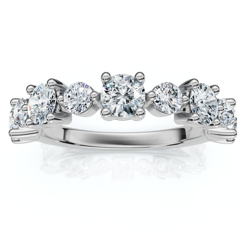 1.13Ct Natural Diamond Stackable Wedding Ring Gold 14k White Gold (H-I, VS)