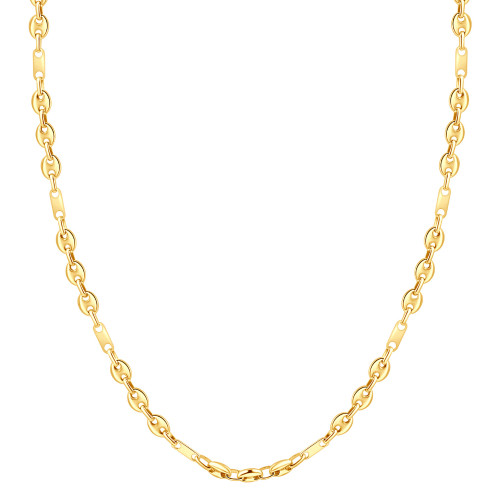 14k Yellow Gold Women's 22" Marine Chain Necklace 14.2 Grams 5.5mm Thick