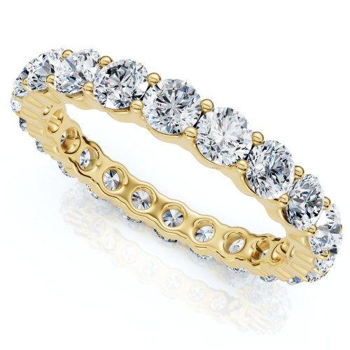 2ct Prong Diamond Eternity Ring 14K Yellow Gold (G-H, I1)
