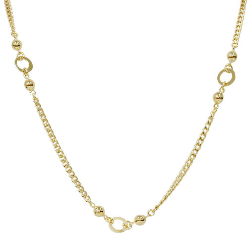 24" 14K Yellow Gold Chain Womens Curb Necklace 15.4 Grams