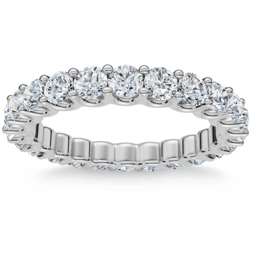 1 1/2 cttw Diamond Eternity Ring U Prong 14k White Gold Wedding Band (H-I, I2-I3)