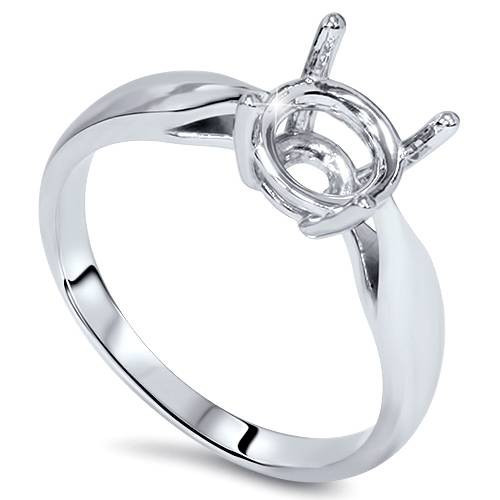 Engagement Ring Solitaire Mounting 14K White Gold