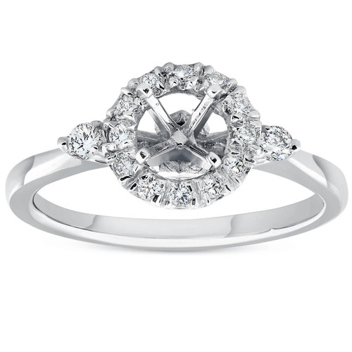 3/8ct Diamond Engagement Setting 14K White Gold (G-H, I1)