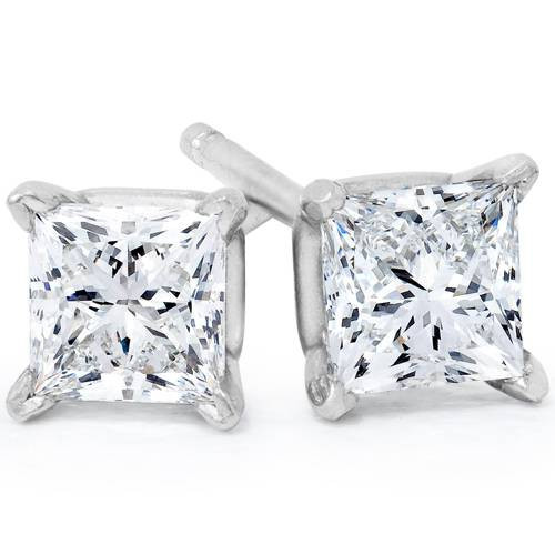 1/2CT Princess Cut Diamonds 14K (I2-I3)