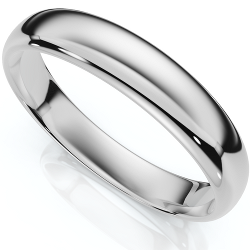 High Polished Wedding Band 950 Platinum