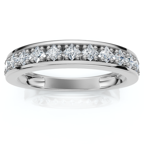 1/3ct Princess Cut Diamond Wedding Ring White Gold (H-I, I1)
