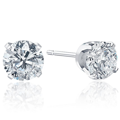 1.50CT Natural Round Brilliant Cut SI1-SI2 Diamond Stud Earrings in Solid 14K Gold Classic Setting (G-H, SI) 1.50CT Natural Round Brilliant Cut SI1-SI2 Diamond Stud Earrings in Solid 14K Gold Classic Setting (G-H, SI)
