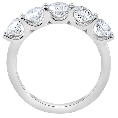 2cttw Diamond 5 Stone U Prong Wedding Round Cut Ring 14k White Gold (H-I, I1) 2cttw Diamond 5 Stone U Prong Wedding Round Cut Ring 14k White Gold (H-I, I1)
