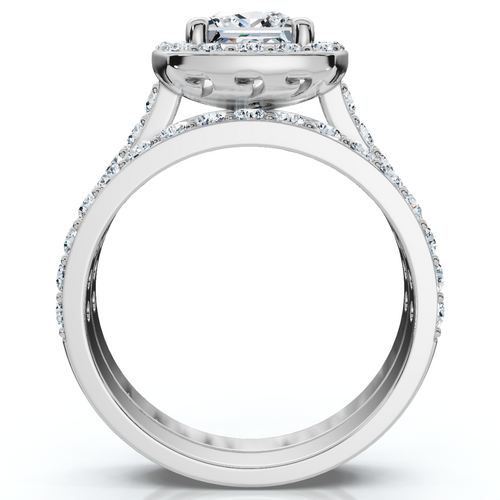2 ct Princess Cut Halo Diamond Engagement Ring Wedding Set ... (500 x 611 Pixel)