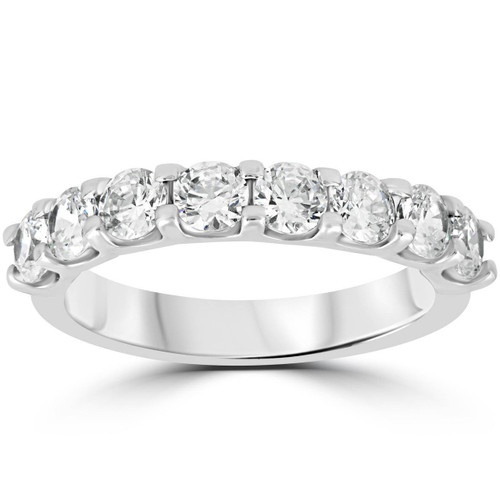 2ct Diamond U Prong Wedding Ring 14k White Gold Anniversary Band (I-J, I2-I3)