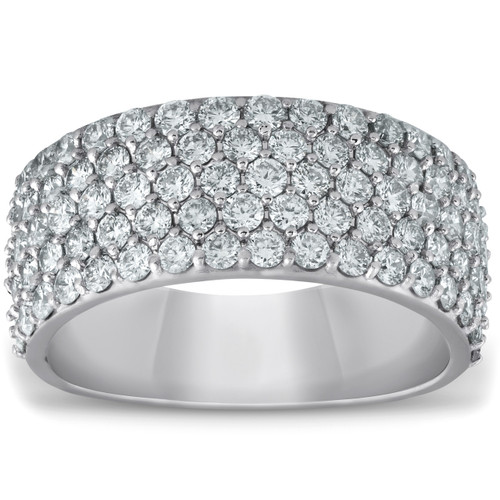 2 3/4 ct Pave Diamond Wide Wedding Ring Womens Anniversary Ring 14k White Gold (G-H, SI) 2 3/4 ct Pave Diamond Wide Wedding Ring Womens Anniversary Ring 14k White Gold (G-H, SI)