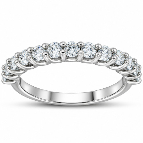 3/4 Ct Diamond Wedding Ring 14k White Gold Lab Grown Eco Friendly (I-J, SI)