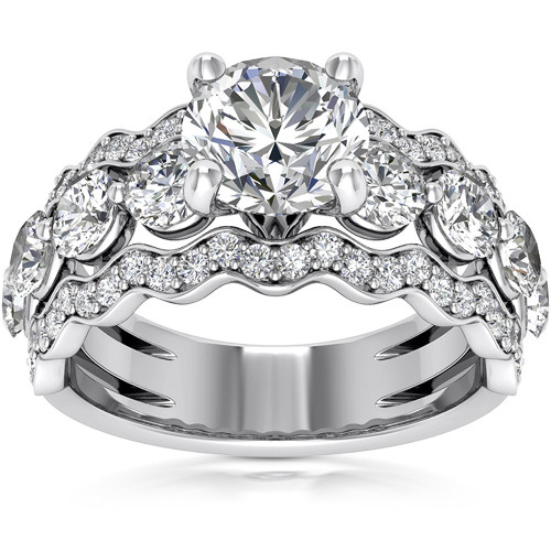 2 3/8 Ct Diamond Engagement Ring 14k White Gold (H/I, I1-I2)