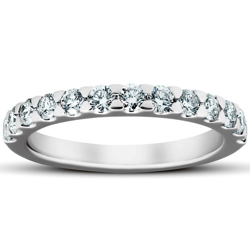 3/4Ct Diamond Wedding Womens Ring Anniversary Stackable Band 14k White Gold (H-I, I1)