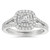 1ct Princess Cut Diamond Double Halo Engagement Ring 14K White Gold (H-I, I1)