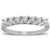 1/2ct 7-Stone Diamond Wedding Ring 14K White Gold Womens Anniversary Band (G-H, I1)