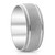 8mm 14k White Gold Brushed Two Line Ring Mens Wedding Band