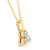 1Ct Diamond Three Stone Pendant in 14k White Yellow Rose Gold Lab Grown Necklace (G-H, VS)
