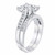 1 3/4 Ct Diamond Princess Cut Framed Engagement Wedding Ring Set 10k White Gold (H-I, I1)