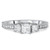 1ct Vintage Three Stone Princess Cut Diamond Engagement Ring 14K White Gold (H-I, SI)
