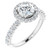 1 3/4Ct Halo Diamond Engagement Ring 14k White Gold (G-H, SI)