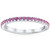 3/4Ct Pink Sapphire Stackable Ring Wedding Band 10k White Gold